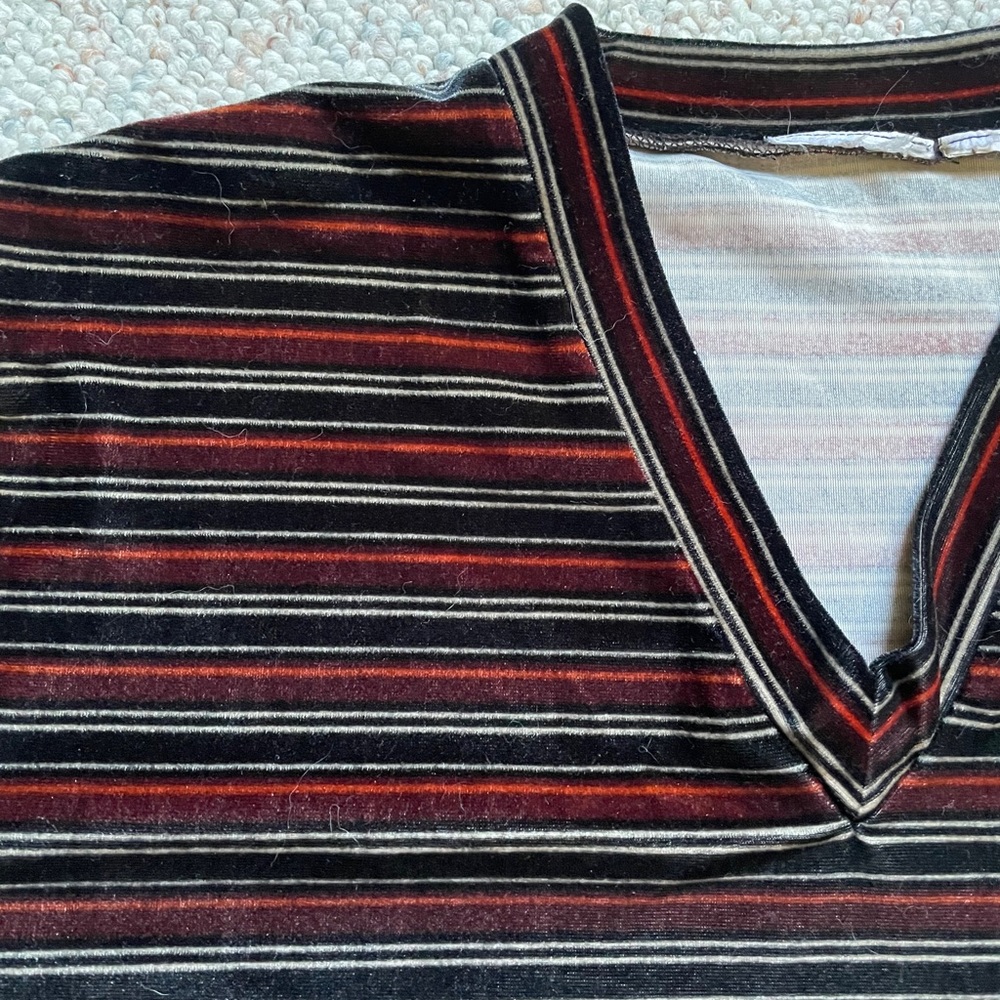 90s Velvet Striped Top